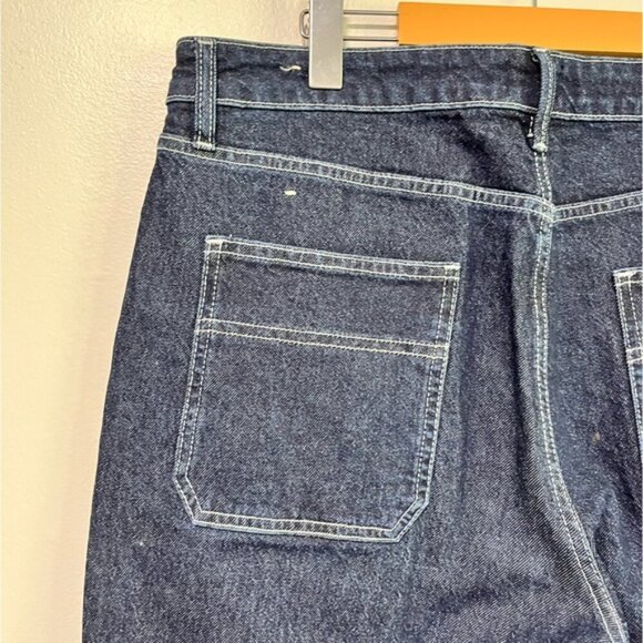 Frank And Oak Men’s Straight-Leg Jeans 34x34 Dark Wash Sustainable Denim - Picture 4 of 16